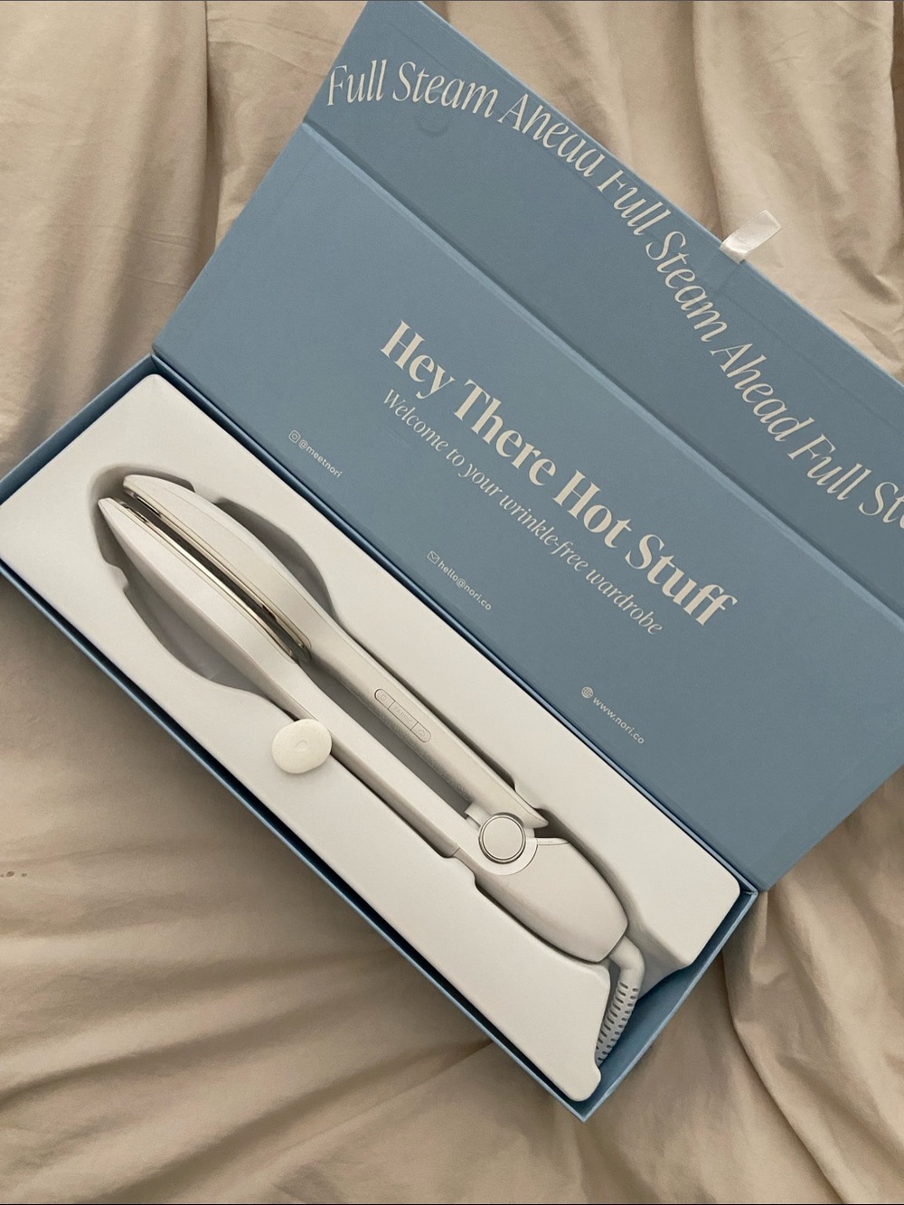 NORI White Handheld Steam Iron